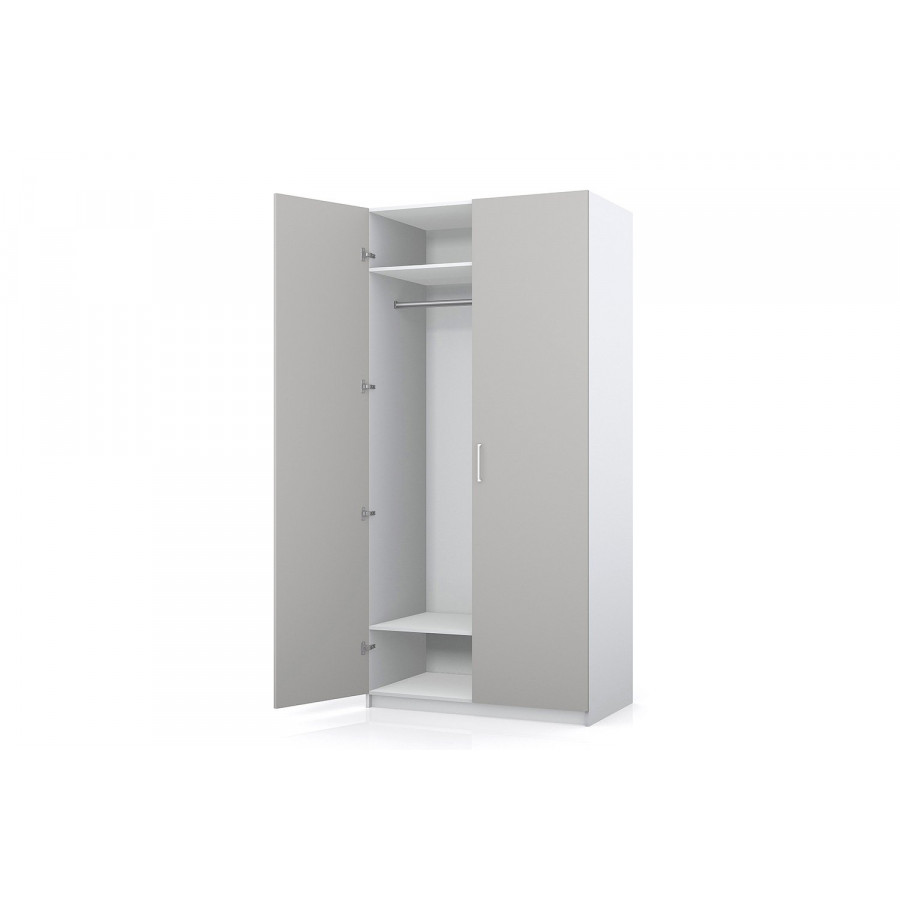 Шкаф 2-дверный Оскар 100х236х59,6 см, белый