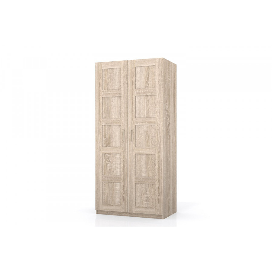 Шкаф 2-дверный Оскар 100х236х59,6 см, дуб