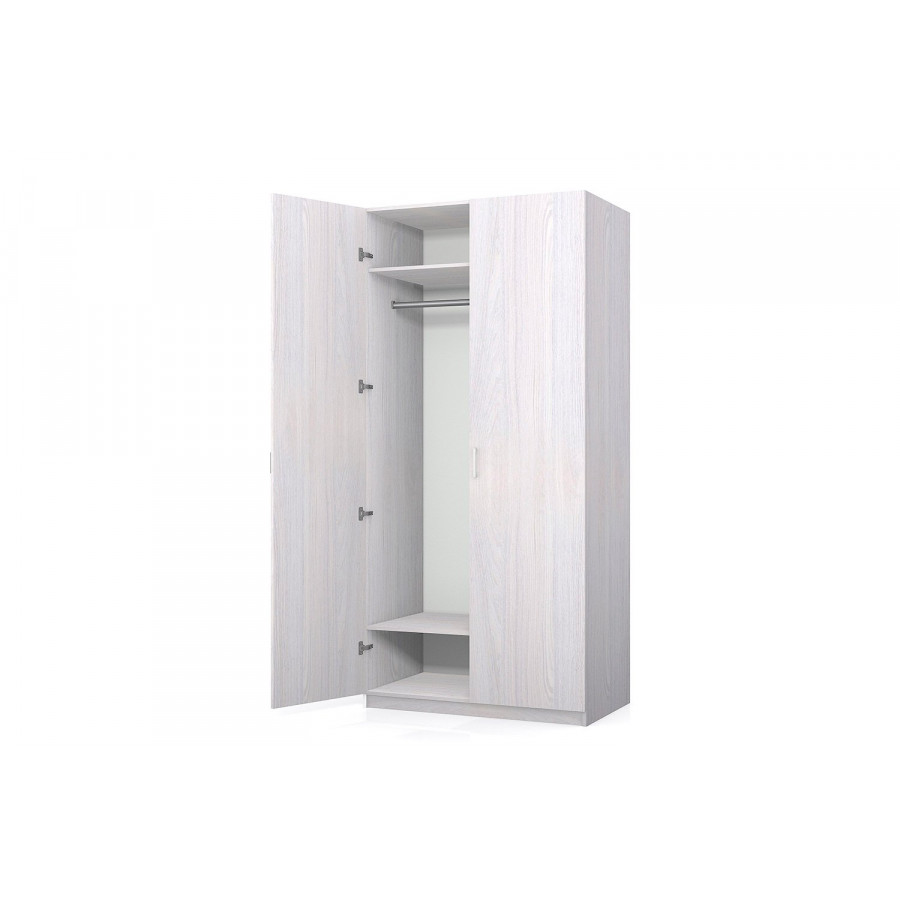 Шкаф 2-дверный Оскар 100х236х59,6 см, ясень анкор светлый