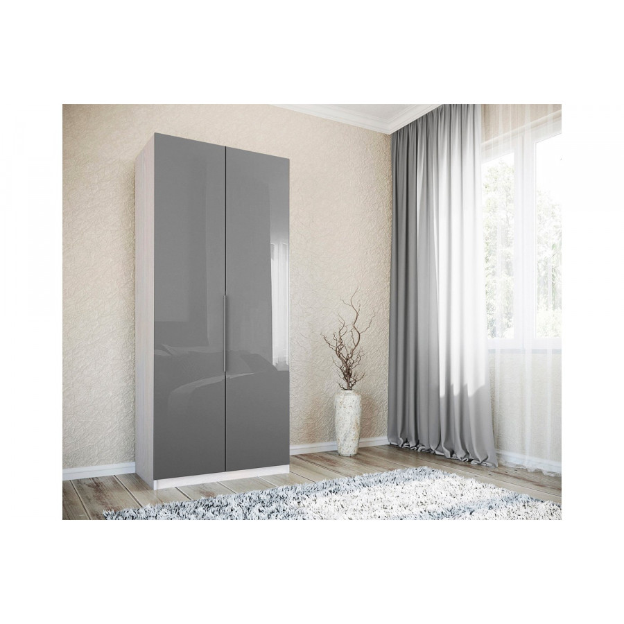 Шкаф 2-дверный Оскар 100х236х59,6 см, ясень анкор светлый