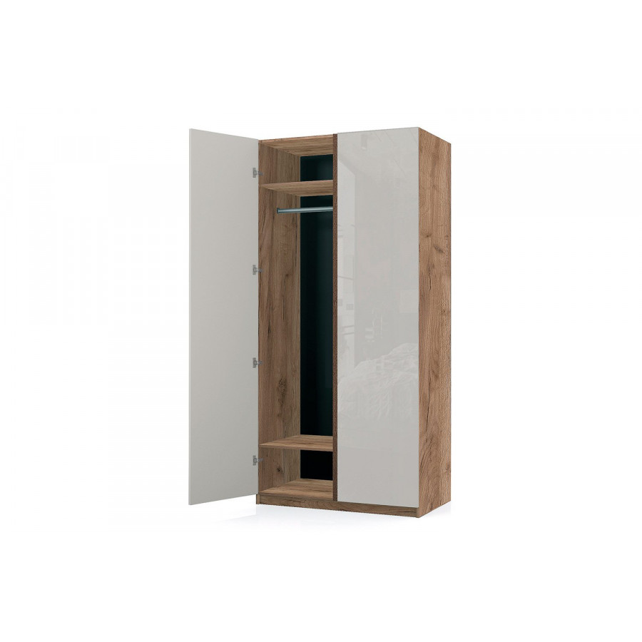 Шкаф 2-дверный Оскар 100х236х60,2 см, дуб табачный